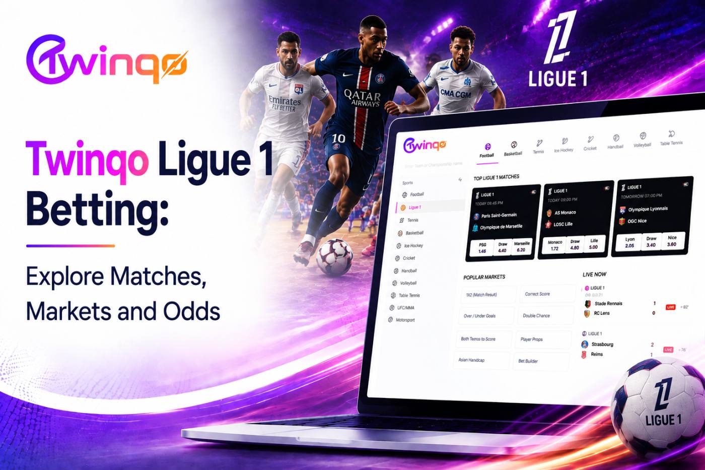 Twinqo Ligue 1 Betting: Explore Matches, Markets and Odds